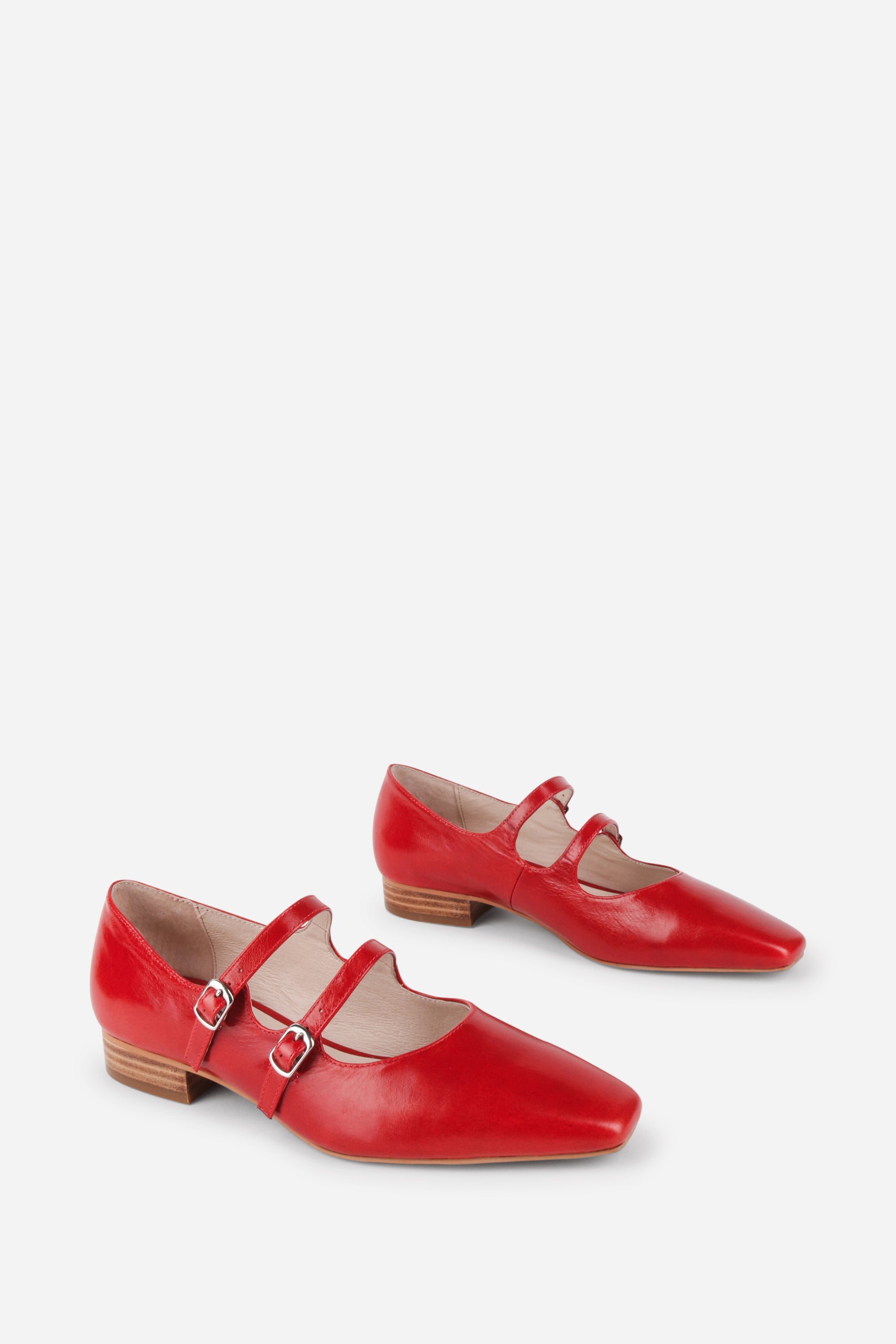CALCULATED LEATHER MARY JANE FLAT – Intentionally Blank
