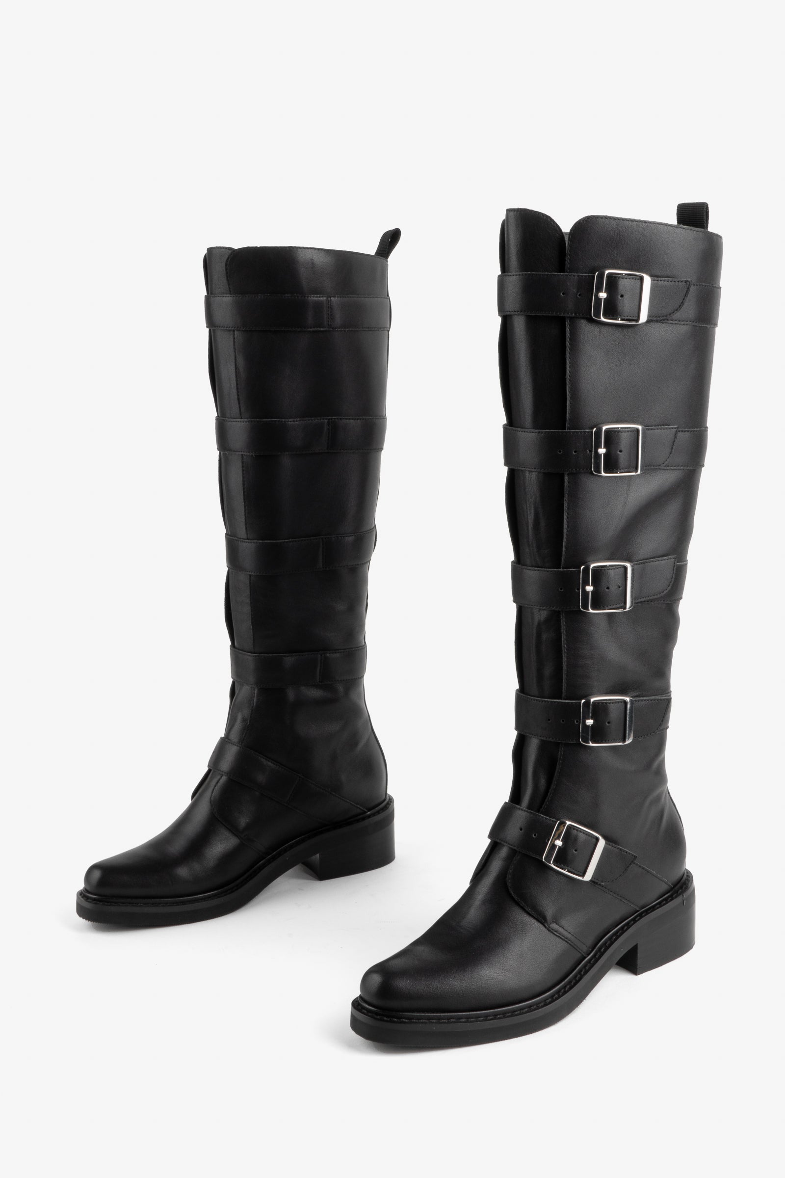 PILE UP KNEE HIGH BIKER BOOT – Intentionally Blank - Main Image