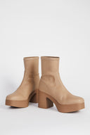 MARLOWE PLATFORM BOOT Taupe Vegan - Intentionally Blank