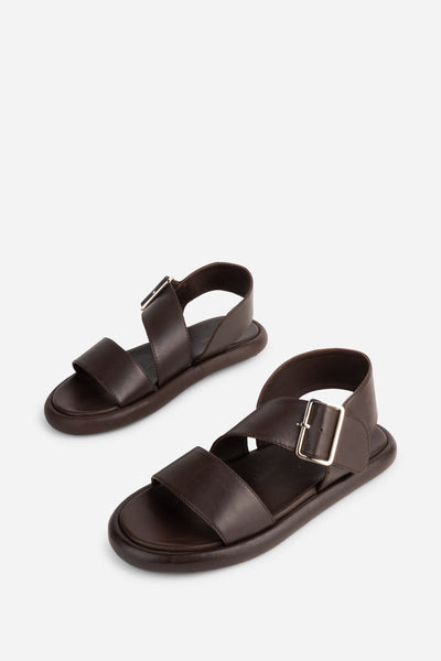 フラットシューズ Doucal's Leather Flat Sandals ANDREA-IIE2-1501-CHO02_grande.