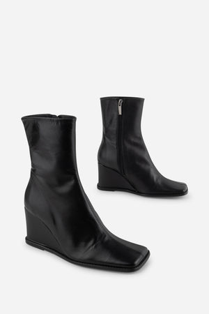 希少 Art Company Wedge Bootie 38(24㎝) COMPANY-ISD3-1202-