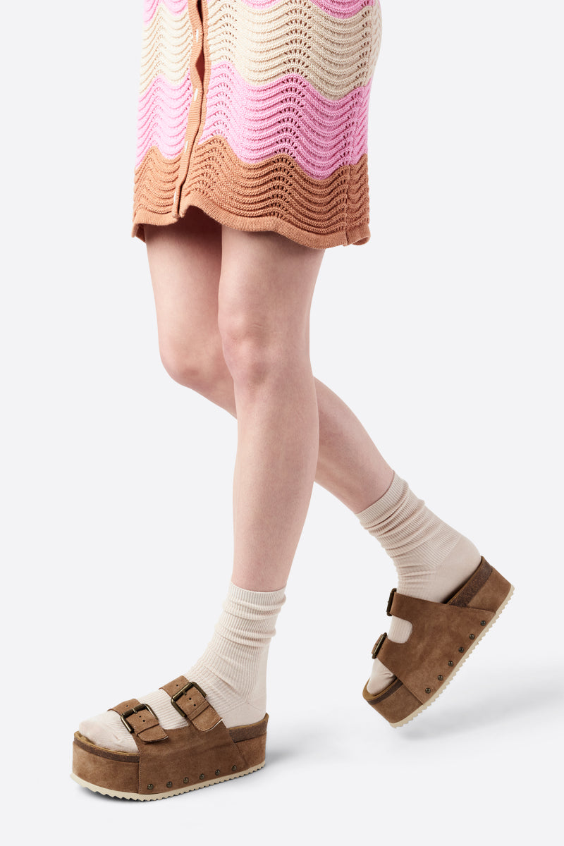 COOPER-2 SUEDE PLATFORM SANDAL – Intentionally Blank