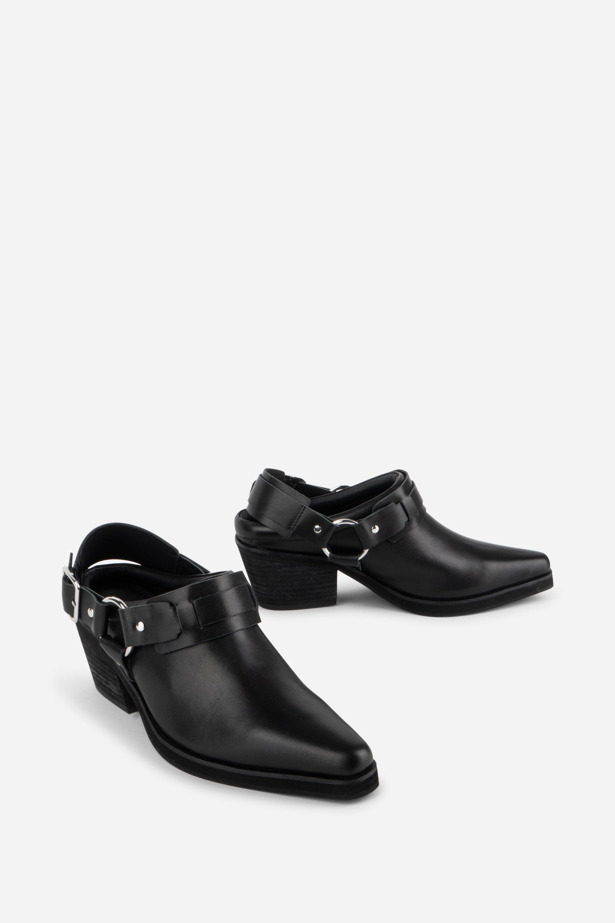 【PRANK PROJECT】Angular Mules / black 38 FRIDAY SLINGBACK CLOG MULE – Intentionally Blank