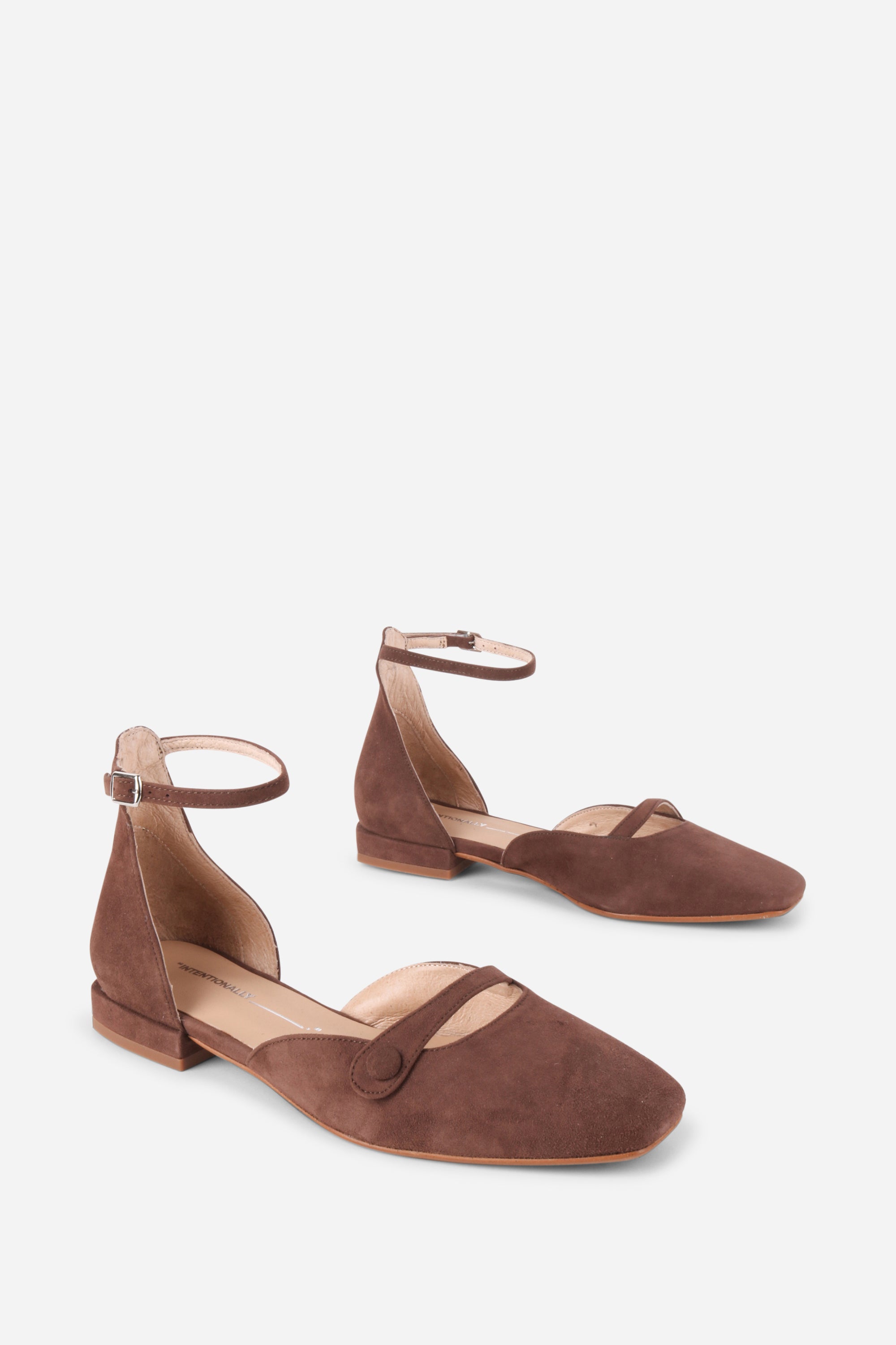 IRIS SUEDE MARY JANE FLAT – Intentionally Blank