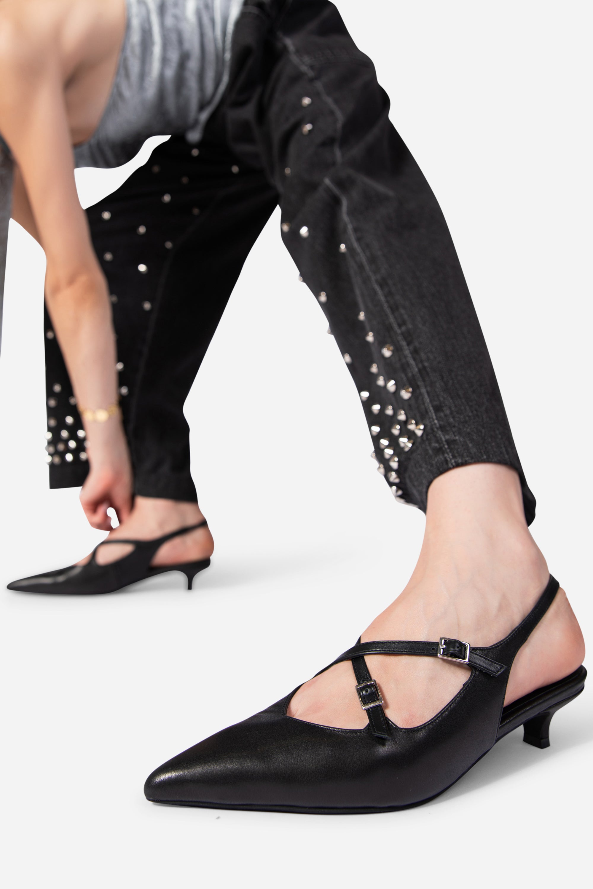 JAX SLINGBACK KITTEN HEEL – Intentionally Blank