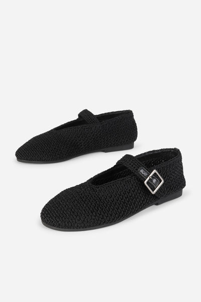 KAIL KNIT WOVEN MARY JANE FLAT – Intentionally Blank