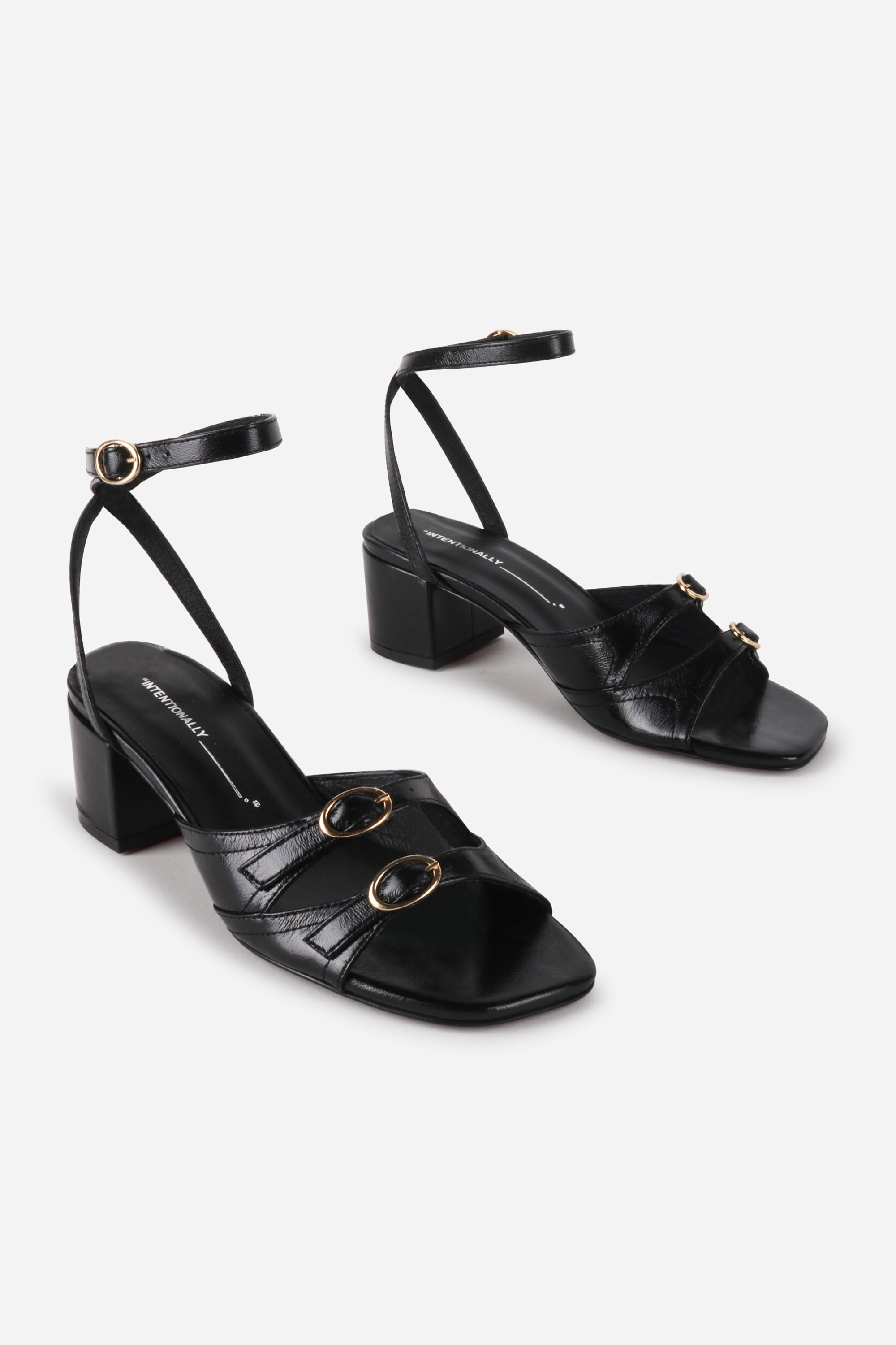 LINGO BLOCK HEEL SANDAL – Intentionally Blank