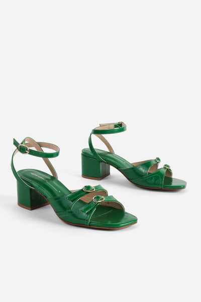LINGO BLOCK HEEL SANDAL – Intentionally Blank