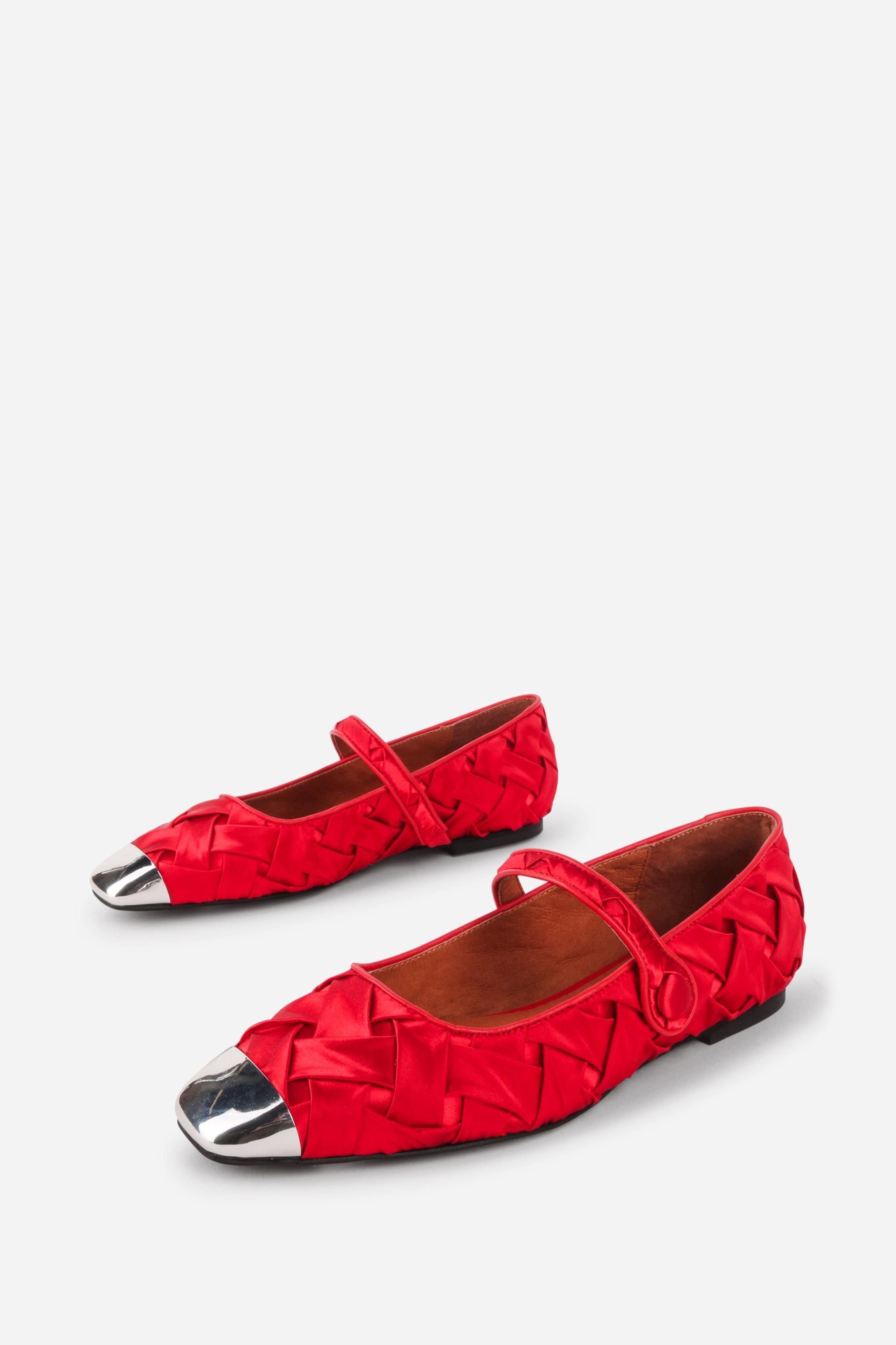 RIBBONS SATIN BRAIDED MARY JANE FLAT – Intentionally Blank