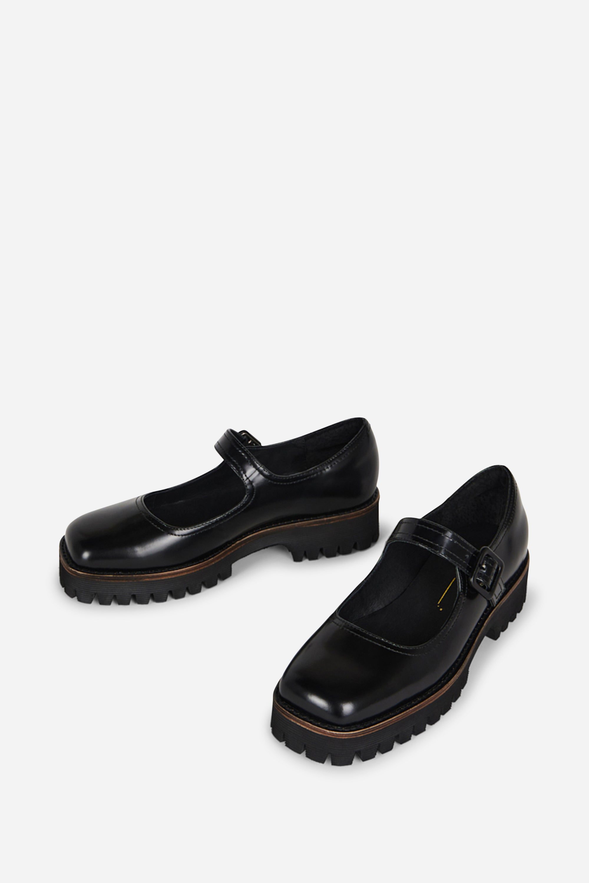 VERONICA BOX LEATHER LUG SOLE MARY JANE – Intentionally Blank
