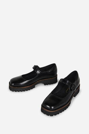 VERONICA BOX LEATHER LUG SOLE MARY JANE – Intentionally Blank
