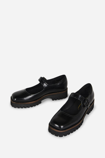 VERONICA BOX LEATHER LUG SOLE MARY JANE – Intentionally Blank