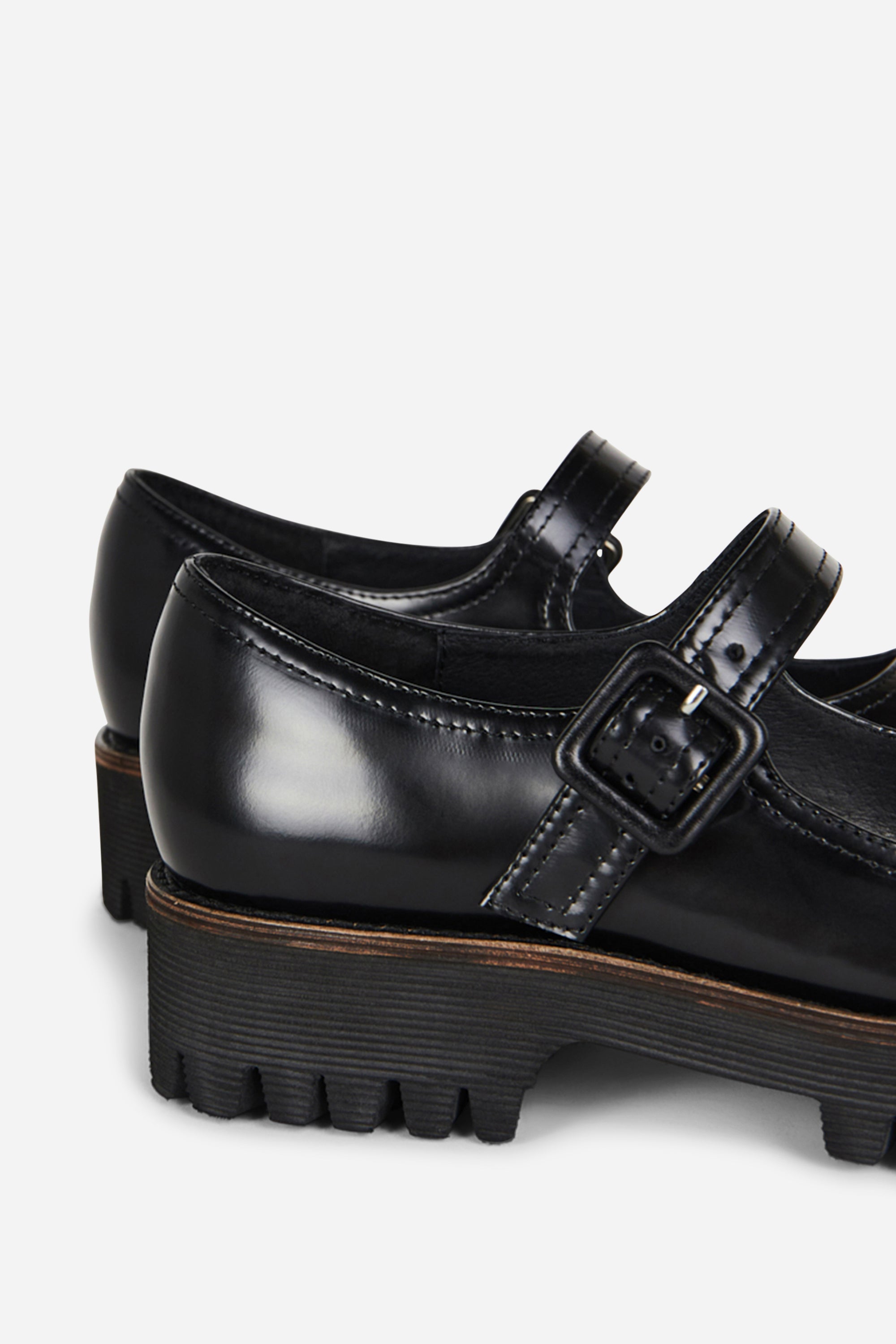 VERONICA BOX LEATHER LUG SOLE MARY JANE – Intentionally Blank