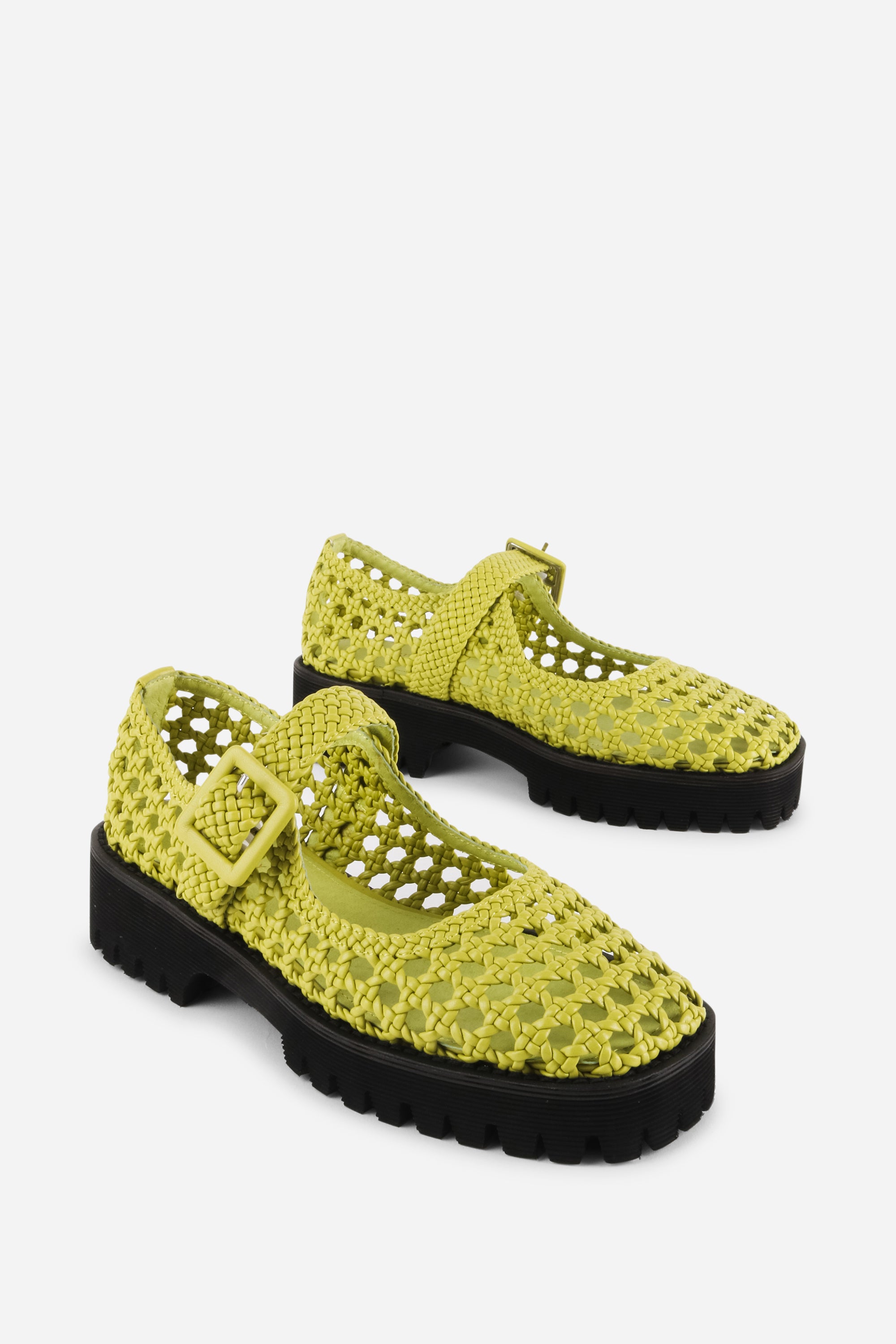 VERONIQUE WOVEN MARY JANE FLAT – Intentionally Blank