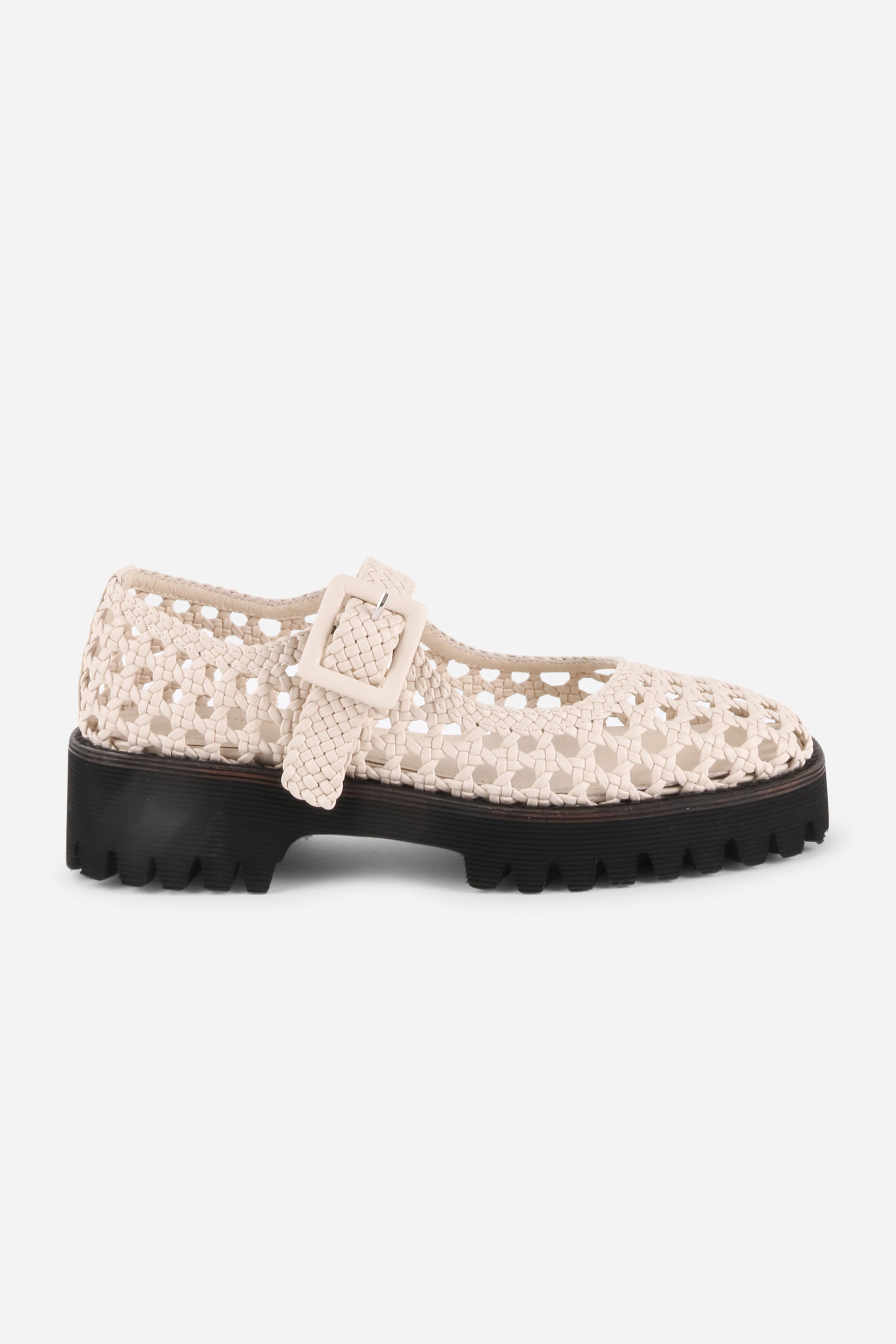 VERONIQUE WOVEN MARY JANE FLAT – Intentionally Blank